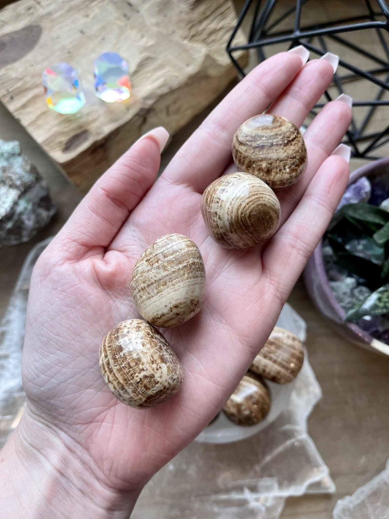 ARAGONITE CHONKY TUMBLE - aragonite, bulk, old, pocket crystal, tumble, tumbles - The Mineral Maven