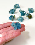 ARGENTINA BLUE ONYX MINI FROG - blue onyx, crystal critter, crystal frog, frog, lemurian aquatine calcite, mini frog - The Mineral Maven