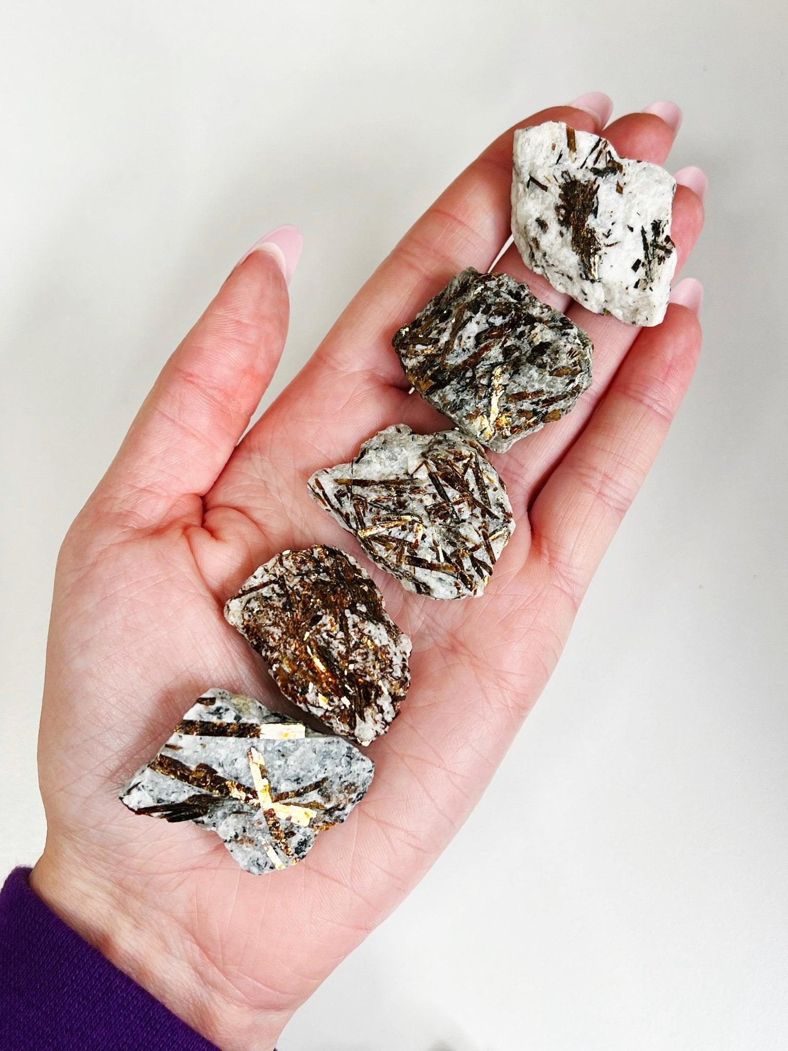 ASTROPHYLLITE - RAW - astrophyllite, grief gift bundle, raw crystal, raw stone, rough stone - The Mineral Maven