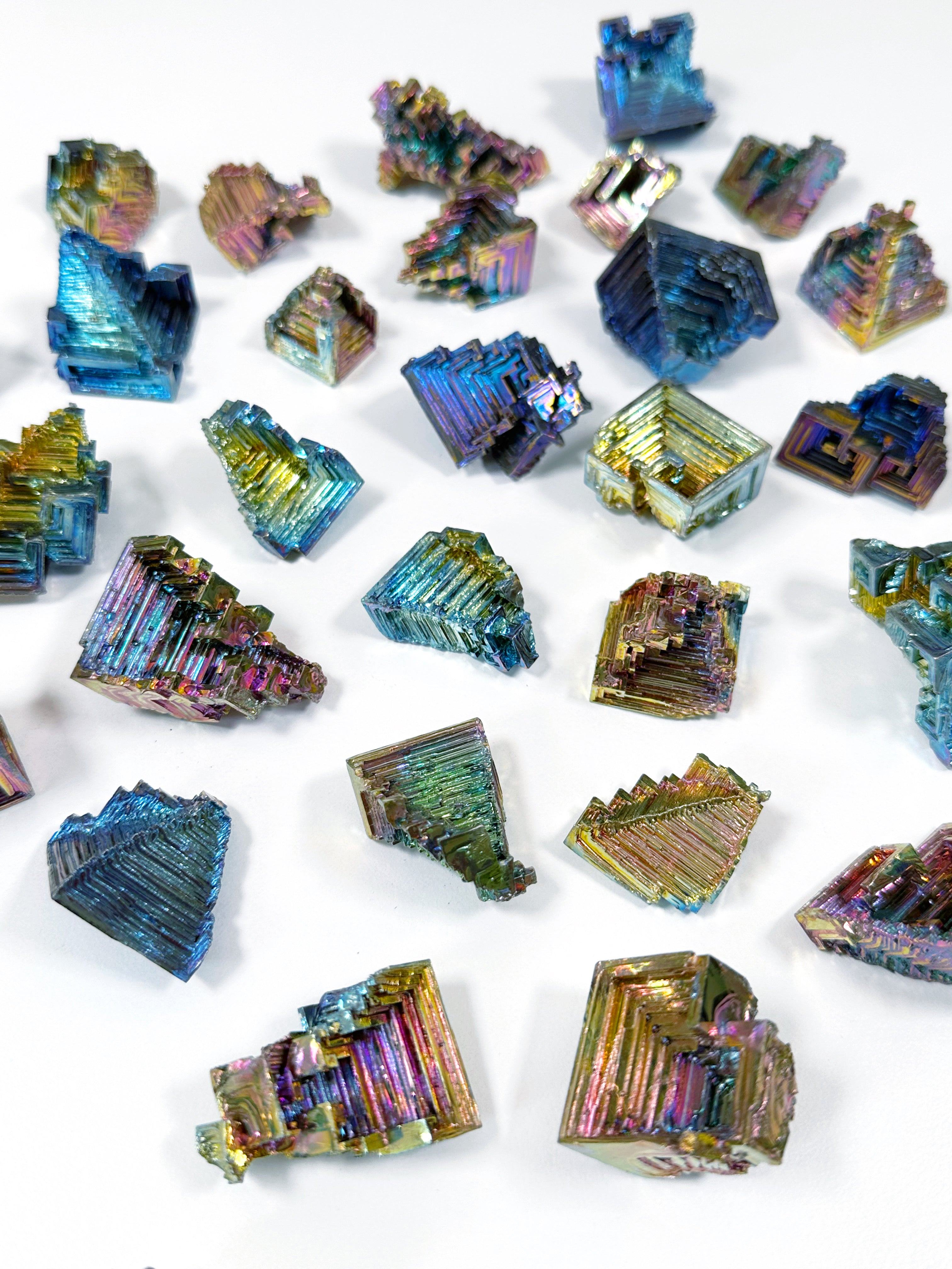 BISMUTH CRYSTAL (SYNTHETIC) - bismuth, raw crystal, raw stone, recently added, rough crystal, Rough Stone - The Mineral Maven