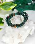 BLOODSTONE 8mm - HANDMADE CRYSTAL BRACELET - 8mm, aries, bloodstone, bracelet, capricorn, crystal bracelet, emotional support, fire, green, handmade bracelet, jewelry, libra, market bracelet, may day/beltane, mixed colors, recently added, red, solstice collection, Wearable, winter solstice collection - The Mineral Maven