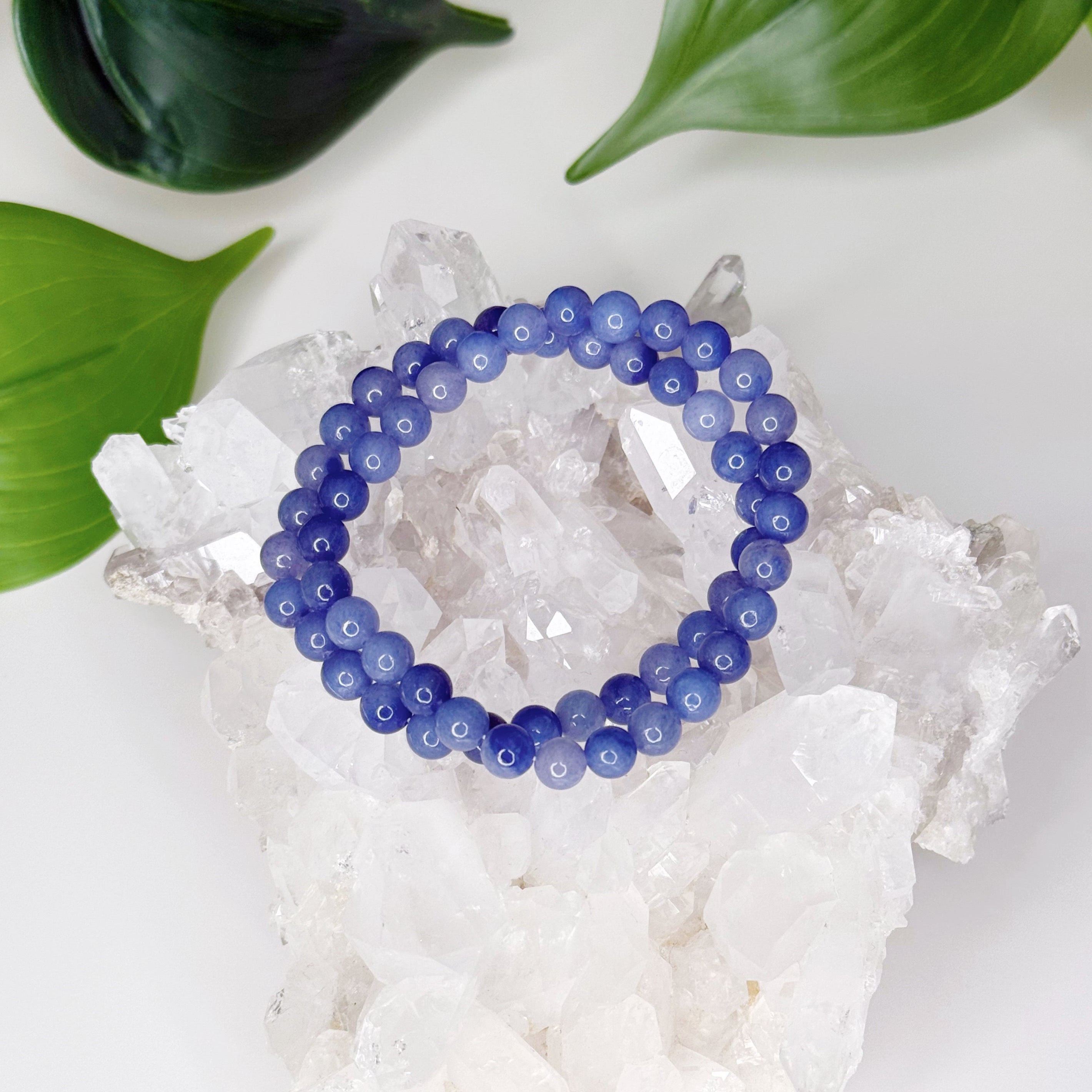 BLUE AVENTURINE 6mm - HANDMADE CRYSTAL BRACELET - 6mm, aventurine, blue, blue aventurine, bracelet, crystal bracelet, handmade bracelet, jewelry, June 2025 inventory check, market bracelet, water, Wearable - The Mineral Maven