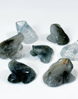 BLUE TARA QUARTZ MINI FROG - blue tara, blue tara quartz, crystal critter, crystal frog, frog, mini frog, quartz - The Mineral Maven