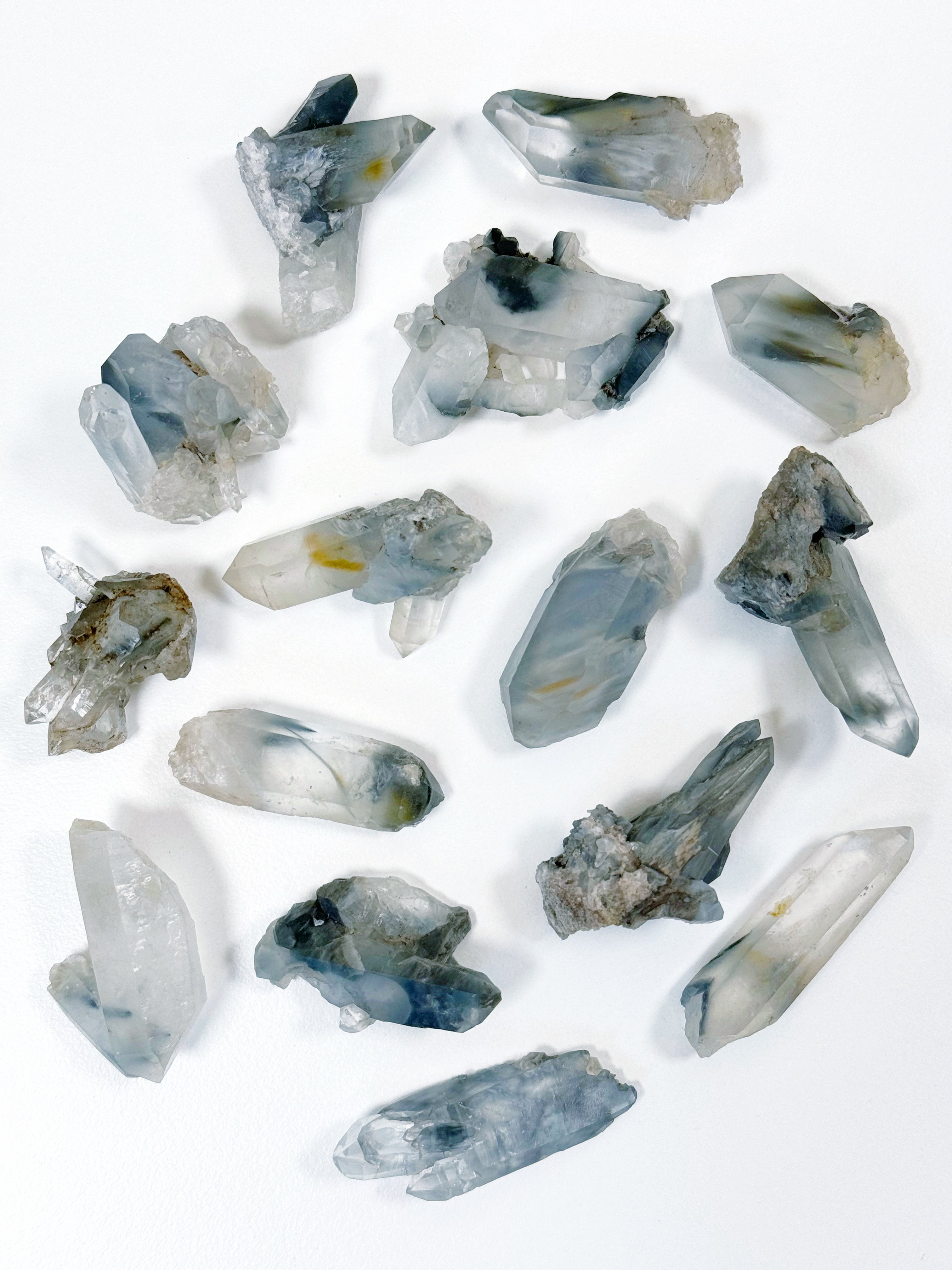 BLUE TARA QUARTZ - RAW - Black Friday sale, blue tara, blue tara quartz, nightshade quartz, pocket crystal, pocket crystals, pocket stone, quartz, raw crystal, raw point, raw stone - The Mineral Maven