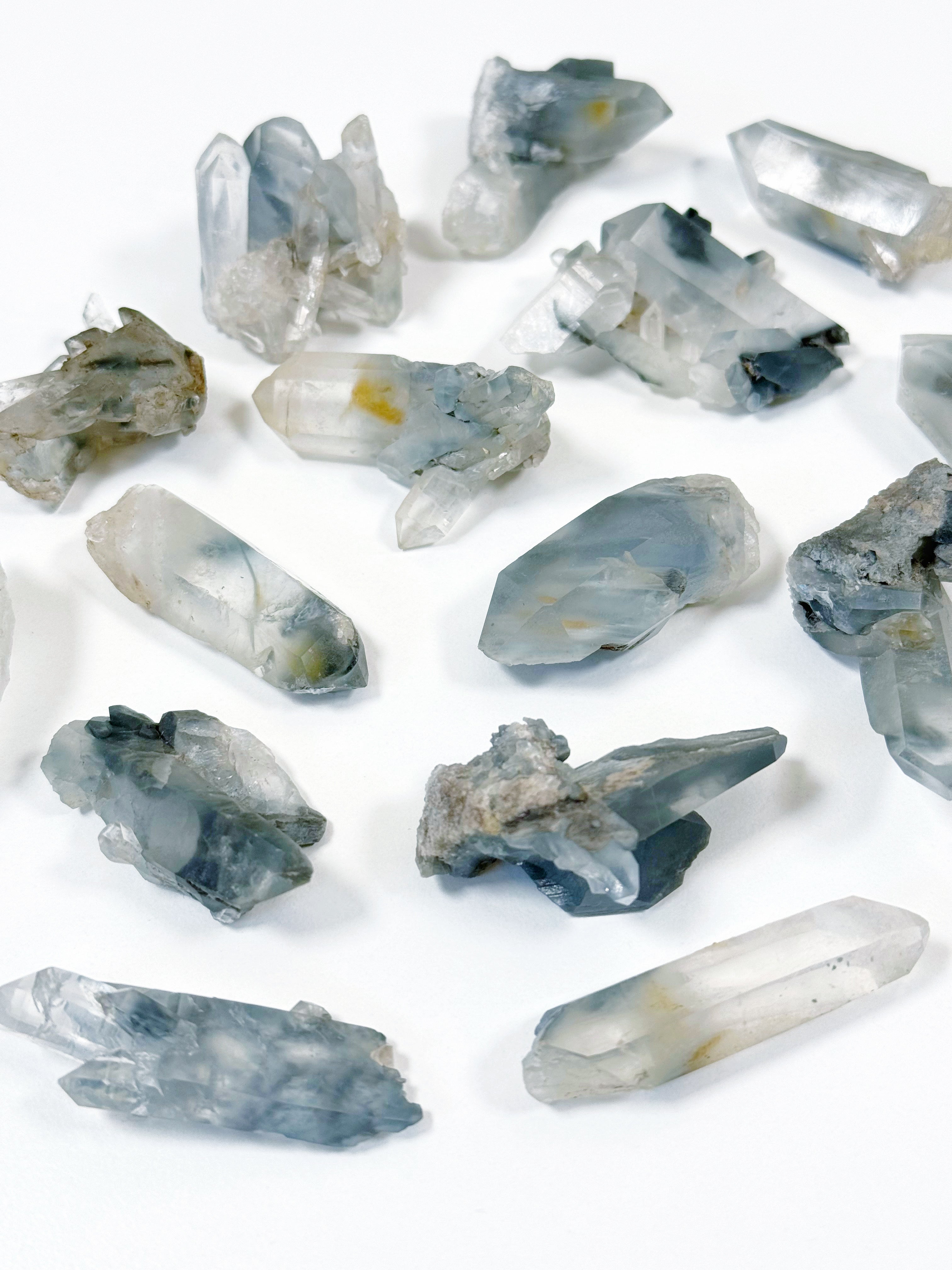 BLUE TARA QUARTZ - RAW - Black Friday sale, blue tara, blue tara quartz, nightshade quartz, pocket crystal, pocket crystals, pocket stone, quartz, raw crystal, raw point, raw stone - The Mineral Maven