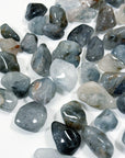 BLUE TARA QUARTZ TUMBLE - blue tara, blue tara quartz, crystals for community, nightshade quartz, pocket crystal, pocket crystals, pocket stone, quartz, recently added, tumble, tumbled, tumbled stone, tumbles - The Mineral Maven