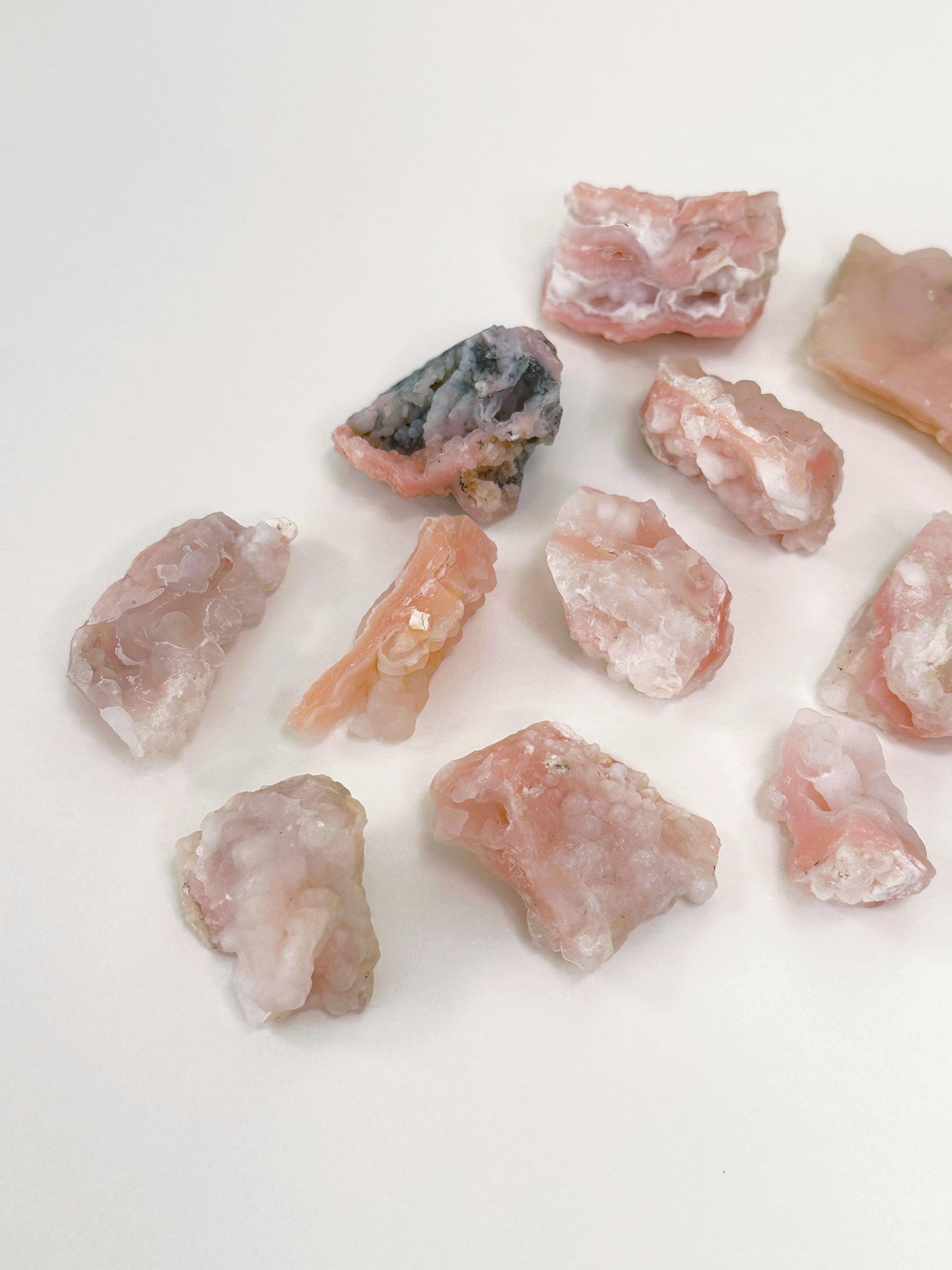 BOTRYOIDAL PINK OPAL - RAW - 33 bday, 444 sale, end of year sale, february, holiday sale, opal, pink opal, pocket crystal, raw crystal, raw stone, recently added, rough crystal, Rough Stone, valentine's day - The Mineral Maven