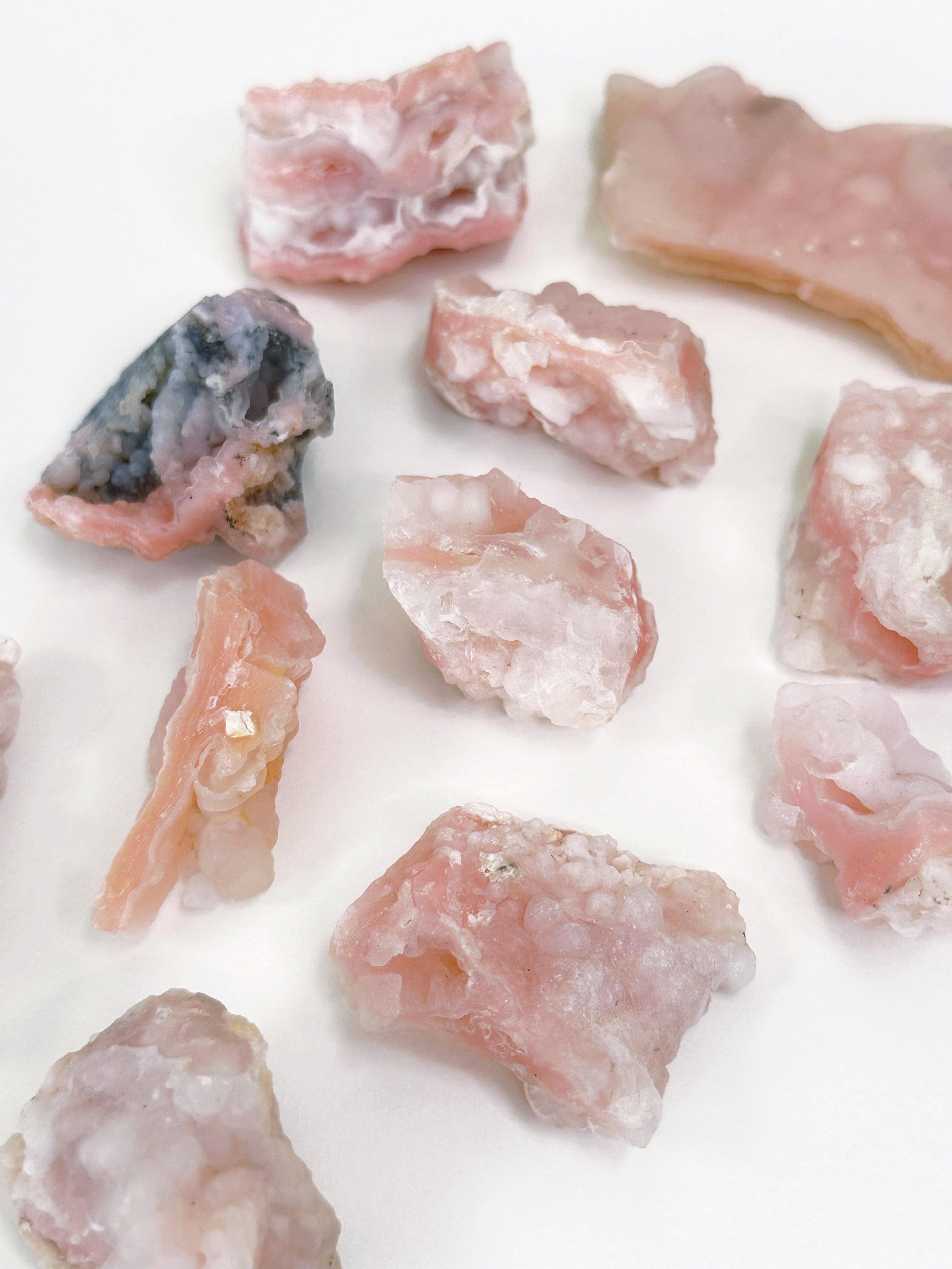 BOTRYOIDAL PINK OPAL - RAW - 33 bday, 444 sale, end of year sale, february, holiday sale, opal, pink opal, pocket crystal, raw crystal, raw stone, recently added, rough crystal, Rough Stone, valentine&#39;s day - The Mineral Maven