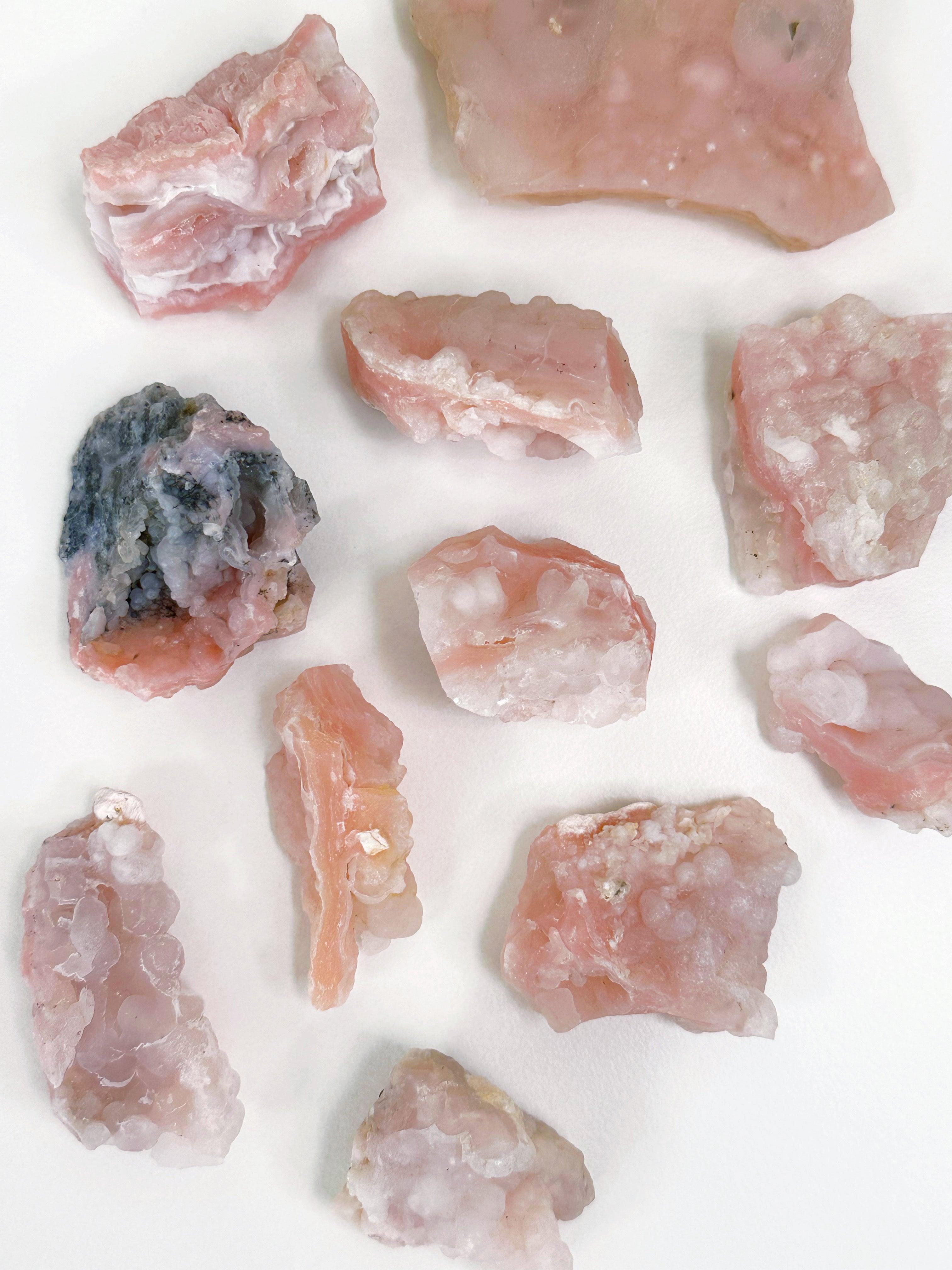 BOTRYOIDAL PINK OPAL - RAW - 33 bday, 444 sale, end of year sale, february, holiday sale, opal, pink opal, pocket crystal, raw crystal, raw stone, recently added, rough crystal, Rough Stone, valentine's day - The Mineral Maven