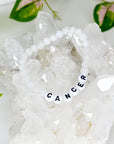 'CANCER' MOONSTONE 6mm - HANDMADE CRYSTAL BRACELET - 6mm, air, astro collection, bracelet, cancer, cancer season, cancer stack, clear/white, crystal bracelet, fertility, handmade bracelet, jewelry, moonstone, recently added, water, Wearable, white - The Mineral Maven