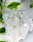 'CANDY' BERYL MIX (FACETED RONDELLE) 6mm - HANDMADE CRYSTAL BRACELET - 6mm, aquamarine, aquarius, aries, beryl, blue, bracelet, crystal bracelet, gemini, green, handmade bracelet, jewelry, libra, may day/beltane, mixed beryl, morganite, multi beryl, pink, pisces, recently added, scorpio, spring collection, springtime, taurus, vernal vibes, water, Wearable - The Mineral Maven