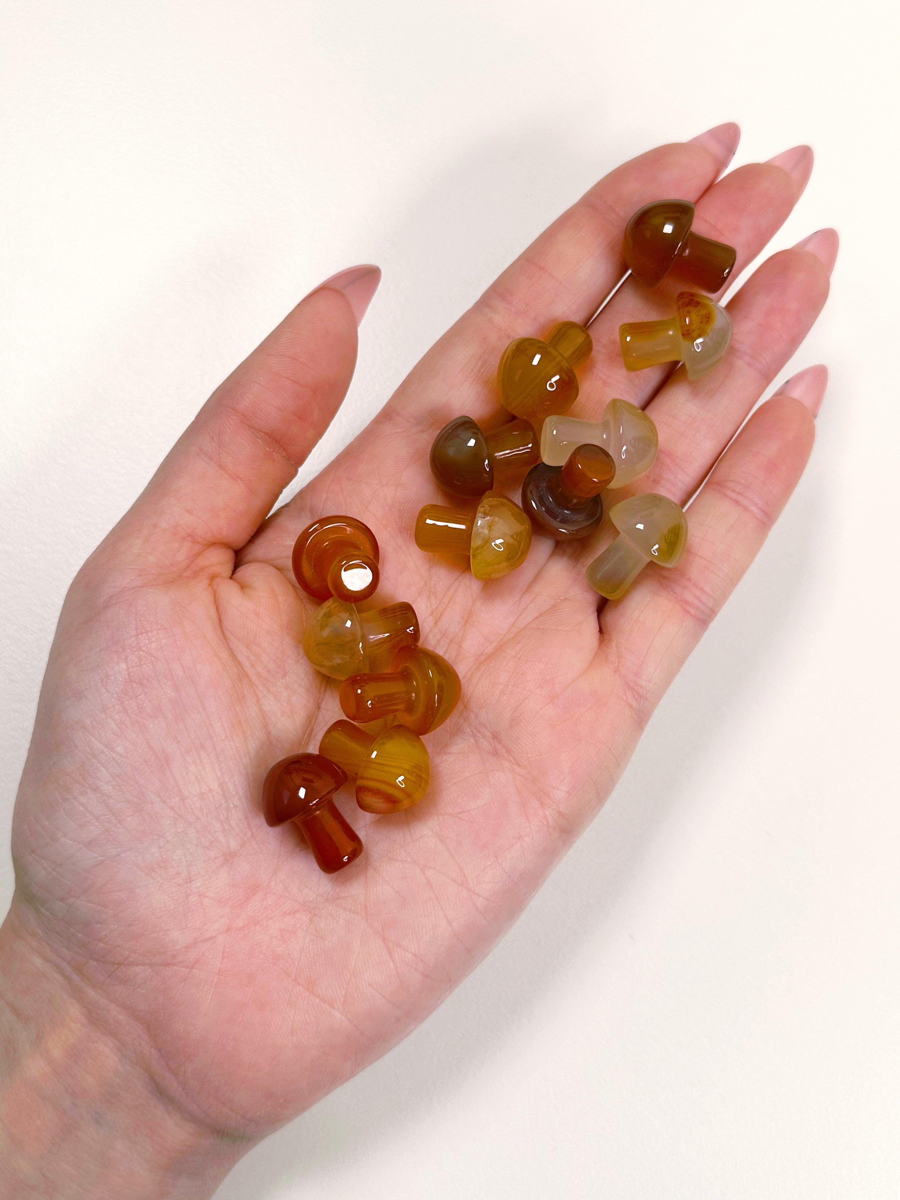 CARNELIAN MINI MUSHROOM - 33 bday, 444 sale, career, carnelian, emotional support, end of year sale, fertility, holiday sale, joy gift bundle, mushroom, new year sale, pocket crystal, pocket crystals - The Mineral Maven