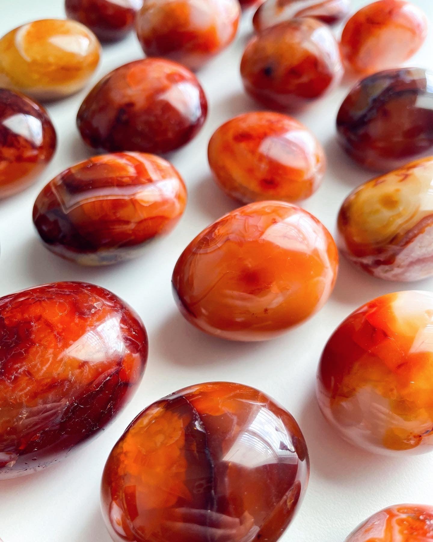 CARNELIAN PALM STONE - career, carnelian, emotional support, fertility, gallet, leo season, palm, palm stone, palmstone, spring equinox - The Mineral Maven