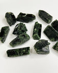 CHROME DIOPSIDE - Black Friday sale, chrome diopside, diopside, pocket crystal, pocket crystals, pocket stone, raw crystal, raw stone - The Mineral Maven