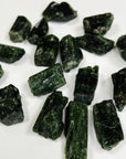 CHROME DIOPSIDE - chrome diopside, diopside, pocket crystal, pocket crystals, pocket stone, raw crystal, raw stone - The Mineral Maven