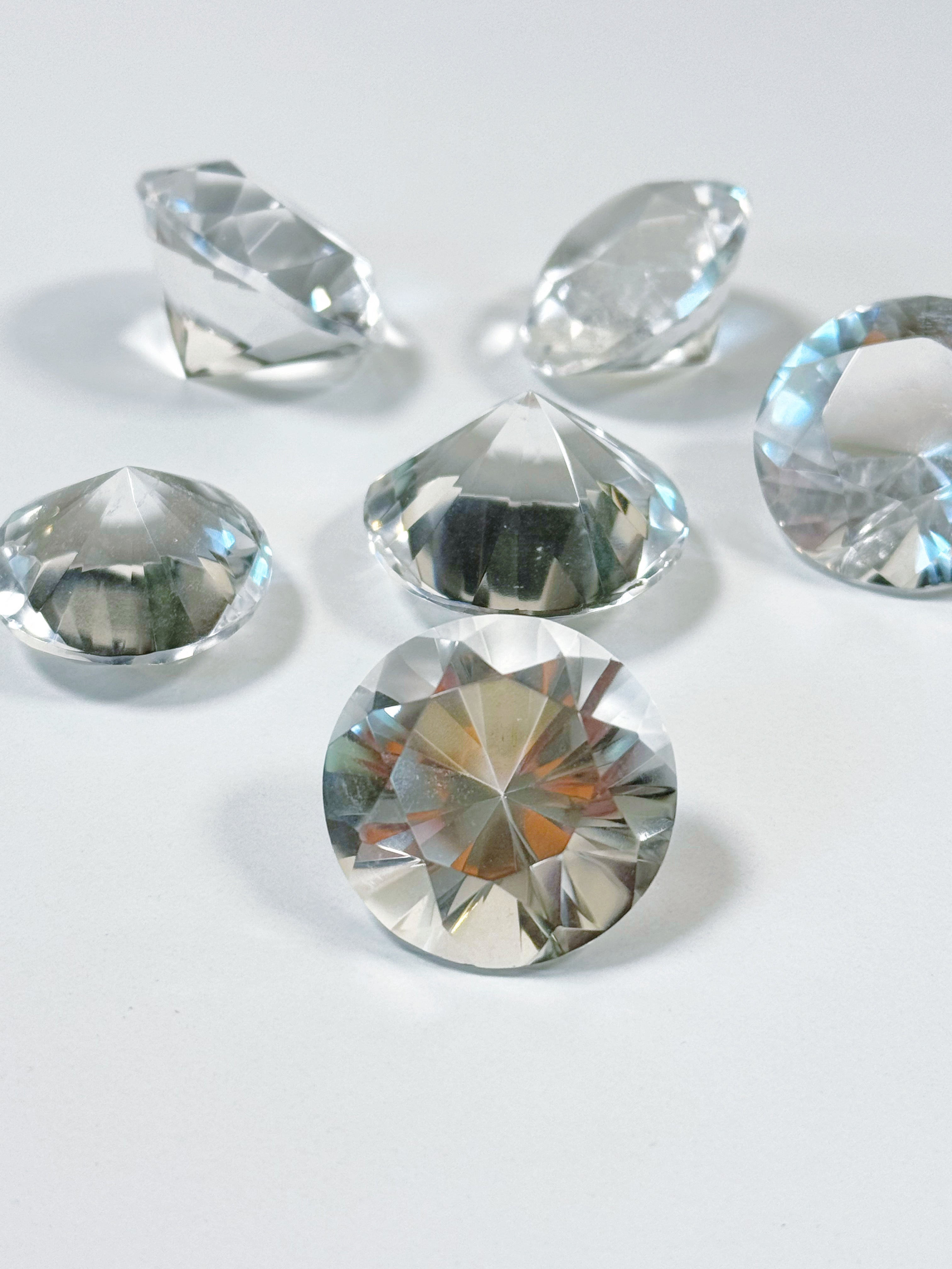 CLEAR QUARTZ "DIAMOND" FACETED SHAPE - Black Friday sale, clear quartz, crystals for beginners, diamond, diamond cut, faceted, geometric faceted, polished, polished stone, winter solstice - The Mineral Maven