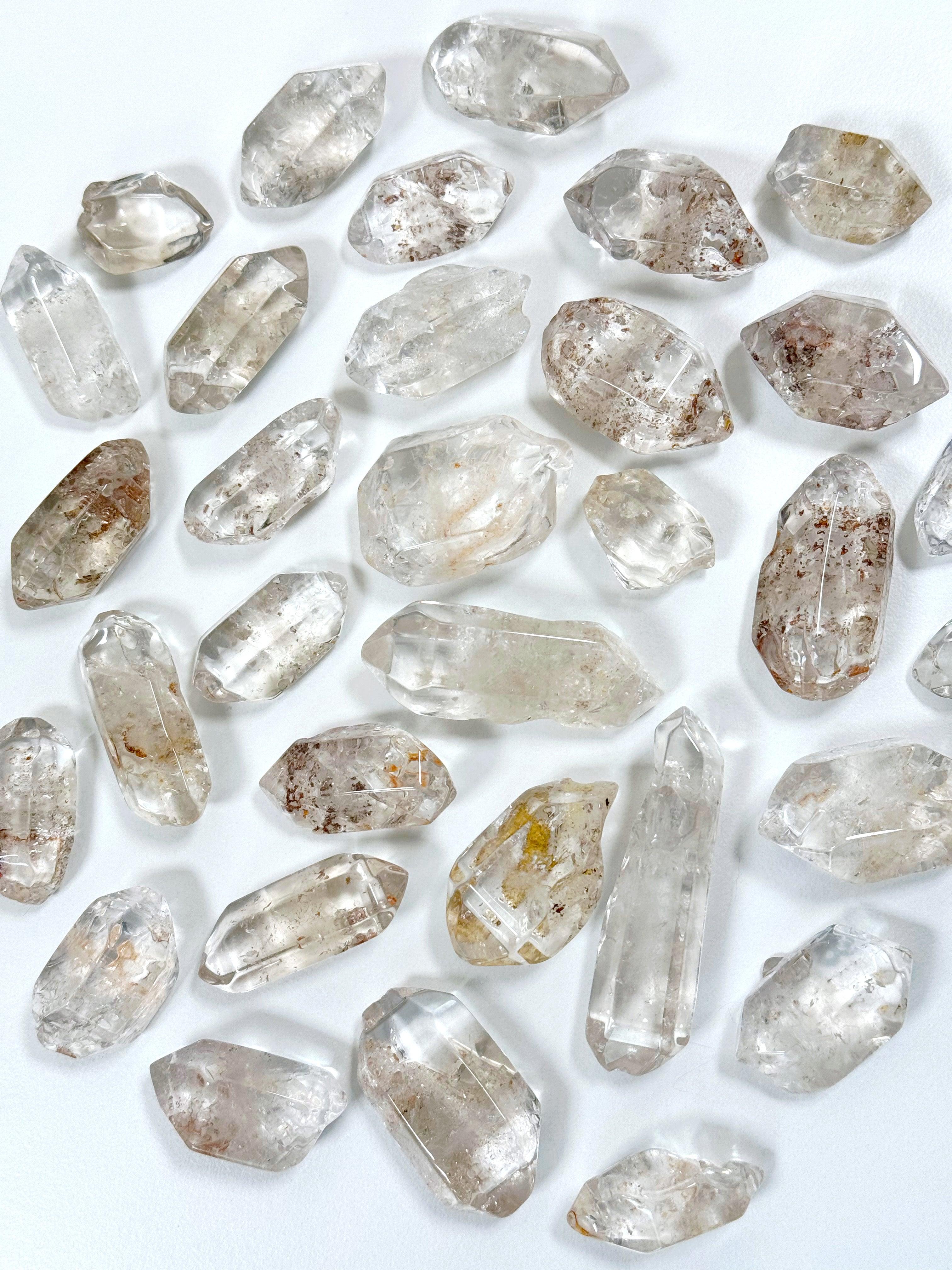 CLEAR QUARTZ POINT TUMBLE - Black Friday sale, clear quartz, crystals for beginners, pocket crystal, pocket crystals, pocket stone, quartz, tumble, tumbled, tumbled stone, tumbles, winter solstice - The Mineral Maven