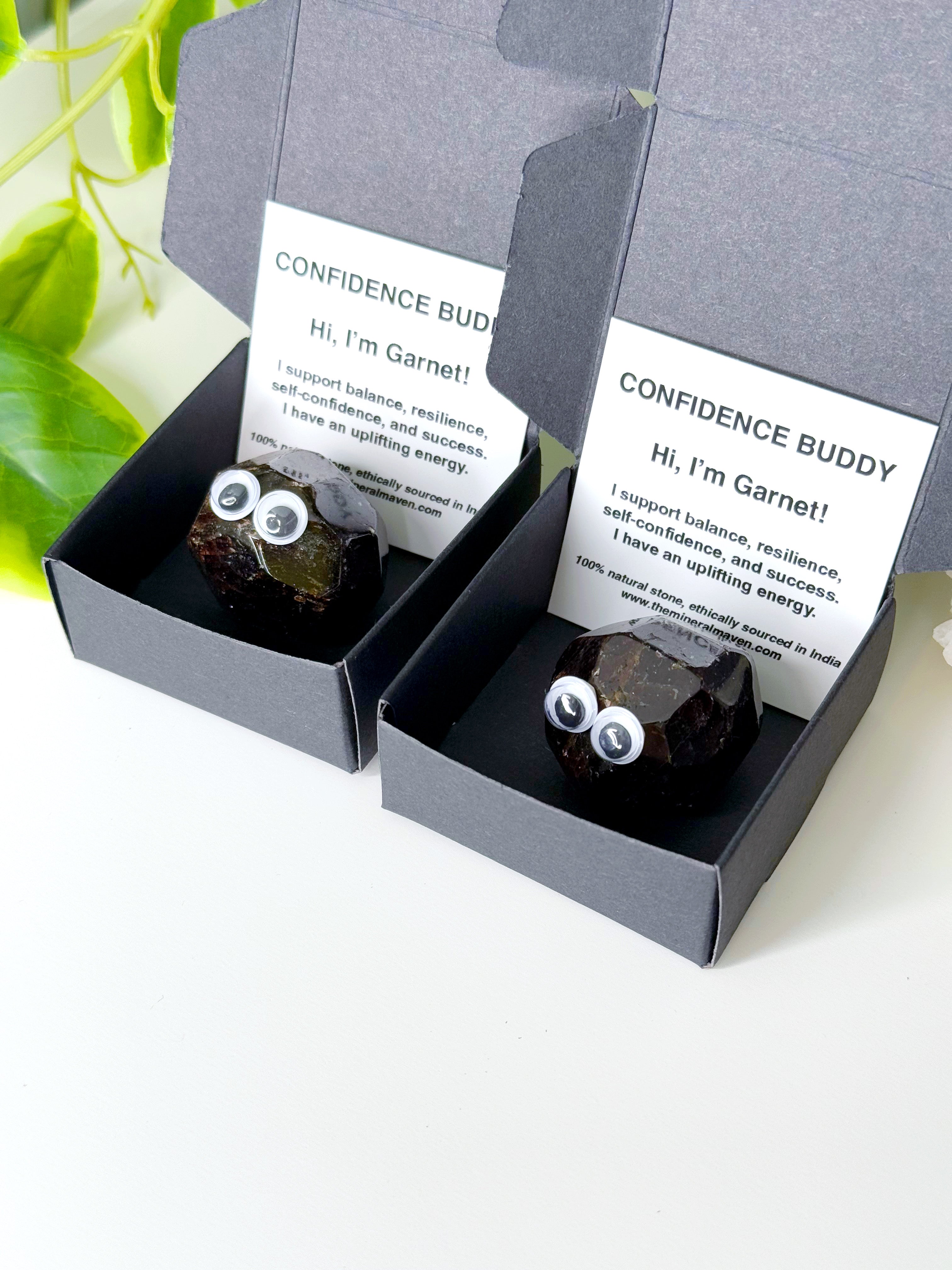 CONFIDENCE BUDDY - confidence buddy, crystal buddy, garnet, holiday vibes - The Mineral Maven