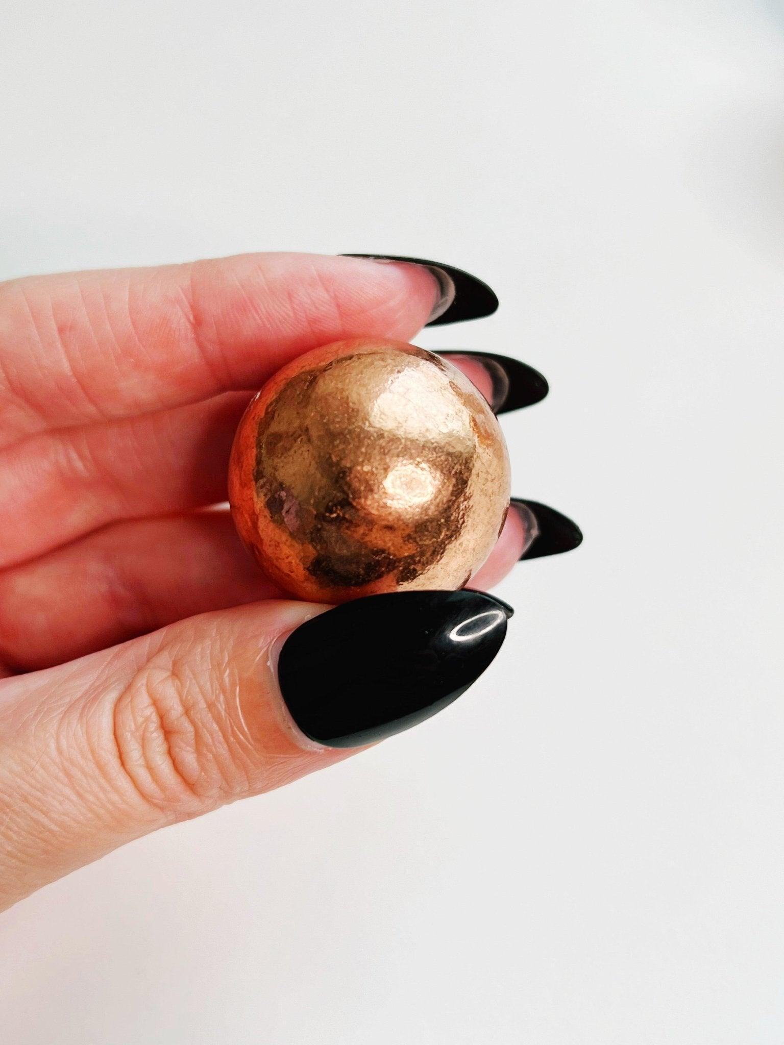 COPPER MINI SPHERE - Black Friday sale, copper, metal, polished, sphere - The Mineral Maven