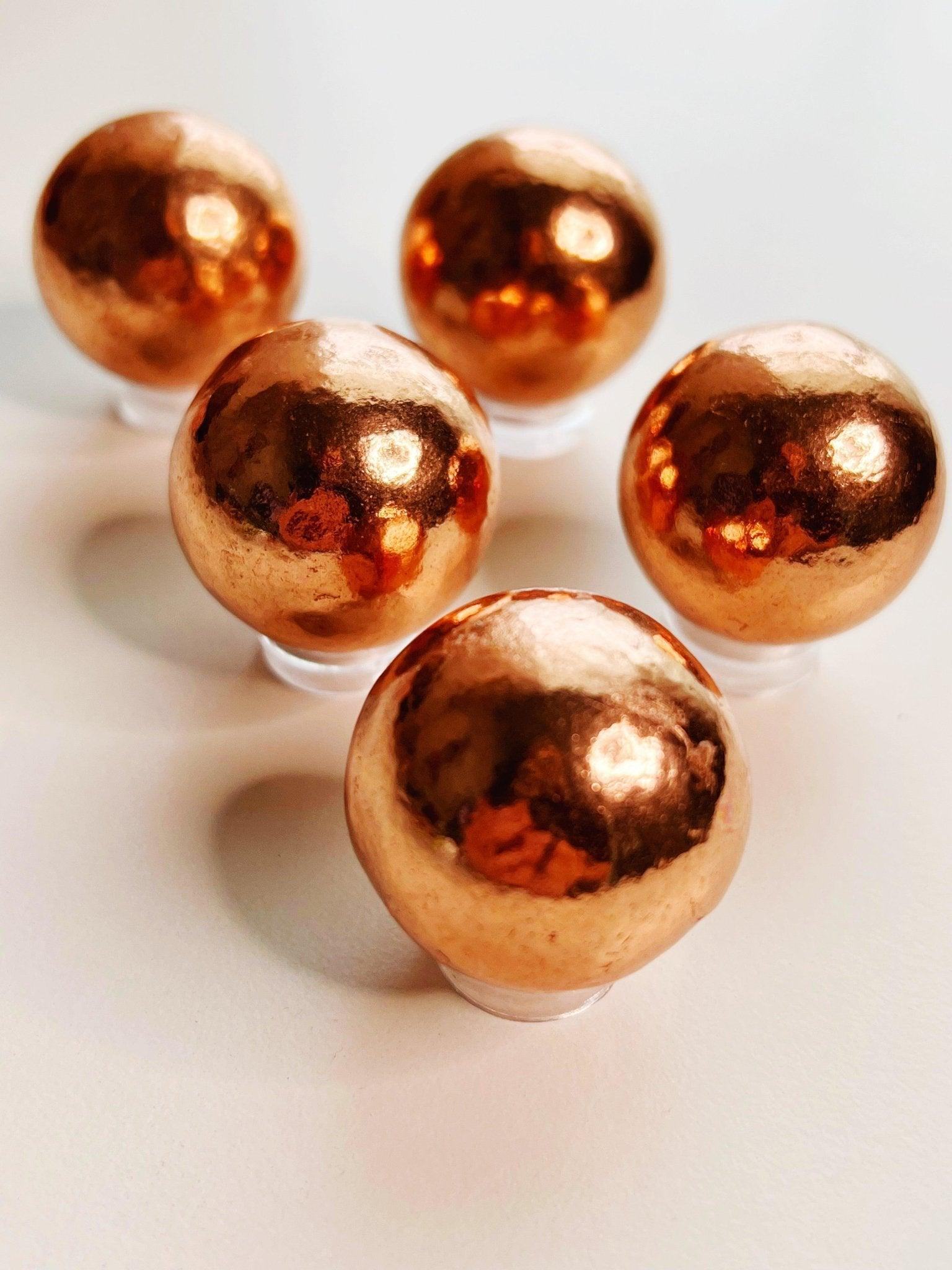 COPPER MINI SPHERE - Black Friday sale, copper, metal, polished, sphere - The Mineral Maven