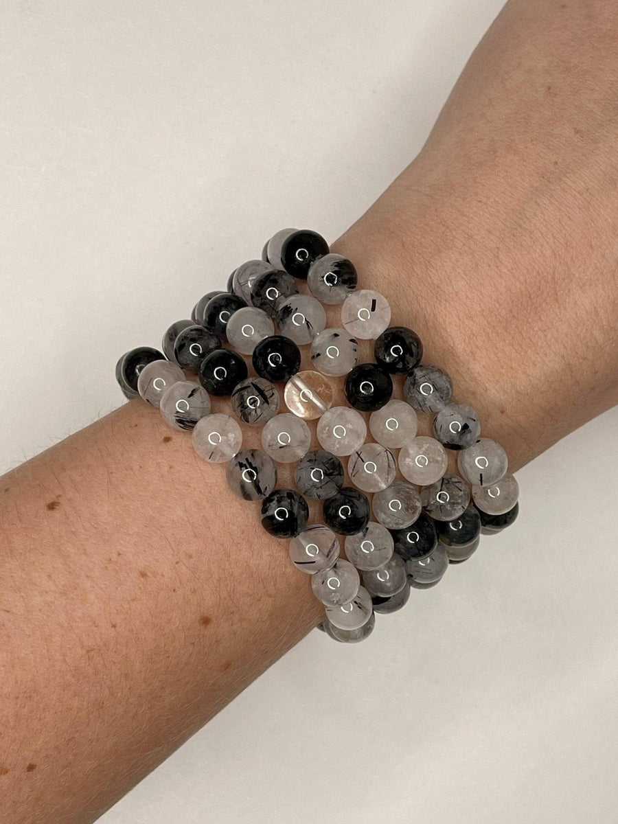 CRYSTAL BRACELETS - amazonite, black obsidian, bracelet, bracelets, dalmatian jasper, energy tool, flash sale, fluorite, garden quartz, garnet, gold sheen obsidian, green, green aventurine, holiday sale, howlite, jewelry, labradorite, lodalite, lodolite, mookaite, morganite, new year sale, prehnite, quartz, rainbow fluorite, rhodonite, rose quartz, snowflake obsidian, sodalite, spring equinox, sunstone, tigers eye, tourmalinated quartz, tourmaline, unakite, wearable - The Mineral Maven