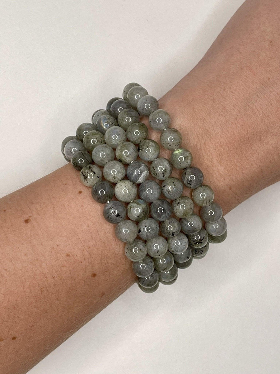 CRYSTAL BRACELETS - amazonite, black obsidian, bracelet, bracelets, dalmatian jasper, energy tool, flash sale, fluorite, garden quartz, garnet, gold sheen obsidian, green, green aventurine, holiday sale, howlite, jewelry, labradorite, lodalite, lodolite, mookaite, morganite, new year sale, prehnite, quartz, rainbow fluorite, rhodonite, rose quartz, snowflake obsidian, sodalite, spring equinox, sunstone, tigers eye, tourmalinated quartz, tourmaline, unakite, wearable - The Mineral Maven