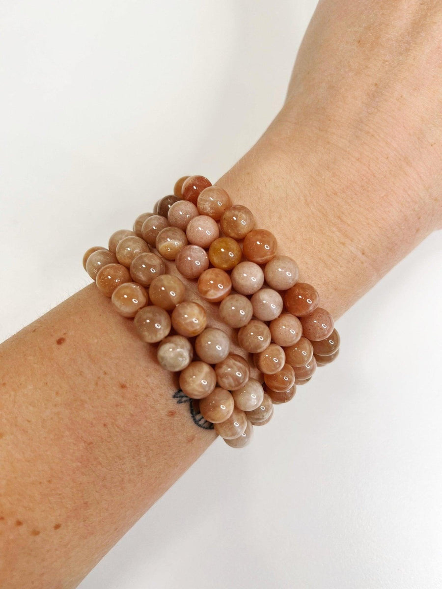 CRYSTAL BRACELETS - amazonite, black obsidian, bracelet, bracelets, dalmatian jasper, energy tool, flash sale, fluorite, garden quartz, garnet, gold sheen obsidian, green, green aventurine, holiday sale, howlite, jewelry, labradorite, lodalite, lodolite, mookaite, morganite, new year sale, prehnite, quartz, rainbow fluorite, rhodonite, rose quartz, snowflake obsidian, sodalite, spring equinox, sunstone, tigers eye, tourmalinated quartz, tourmaline, unakite, wearable - The Mineral Maven
