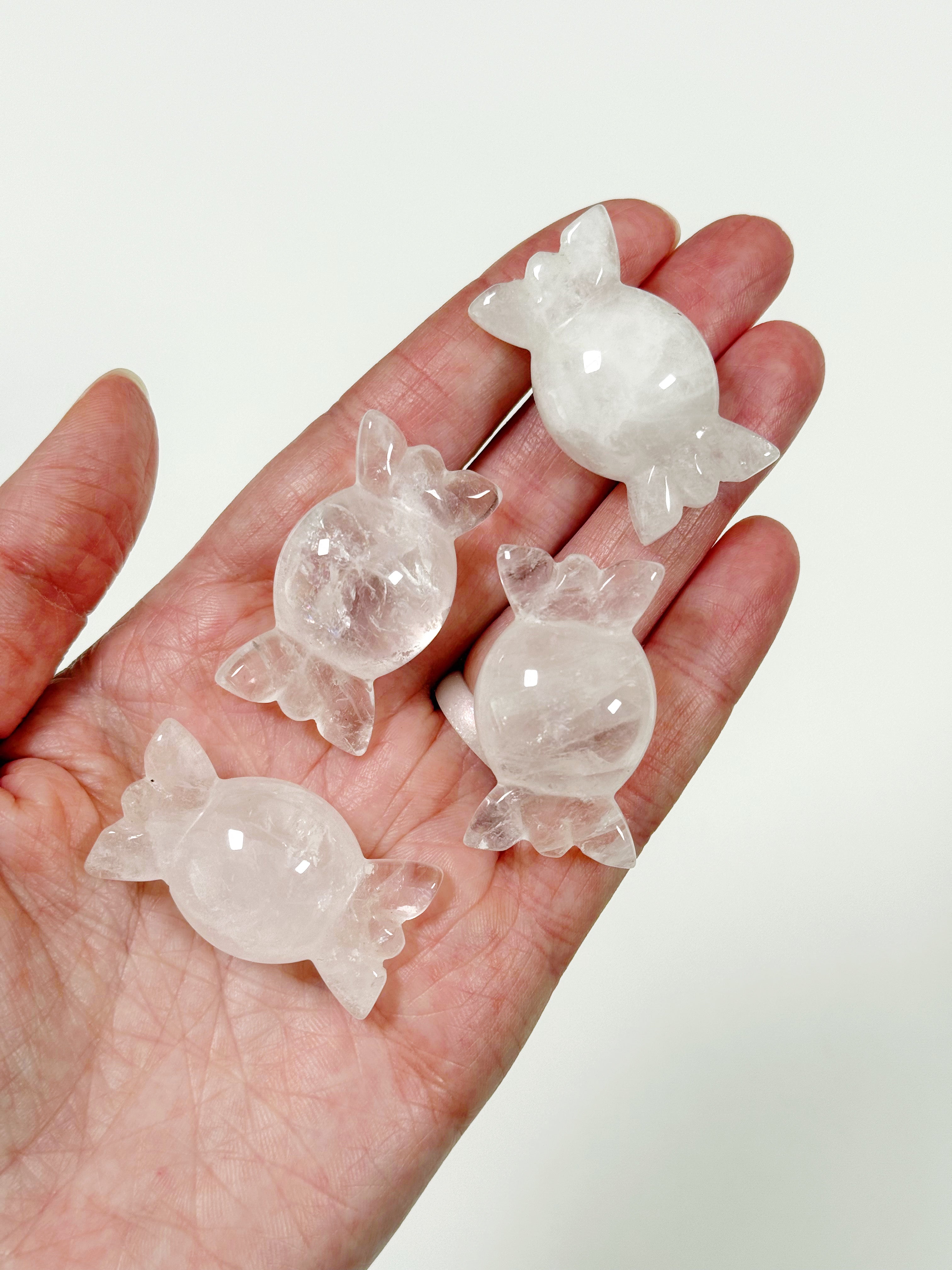 CRYSTAL CANDY - candy, clear quartz, crystal candy, polished, polished stone, rose quartz, summerween collection, tiger&#39;s eye - The Mineral Maven