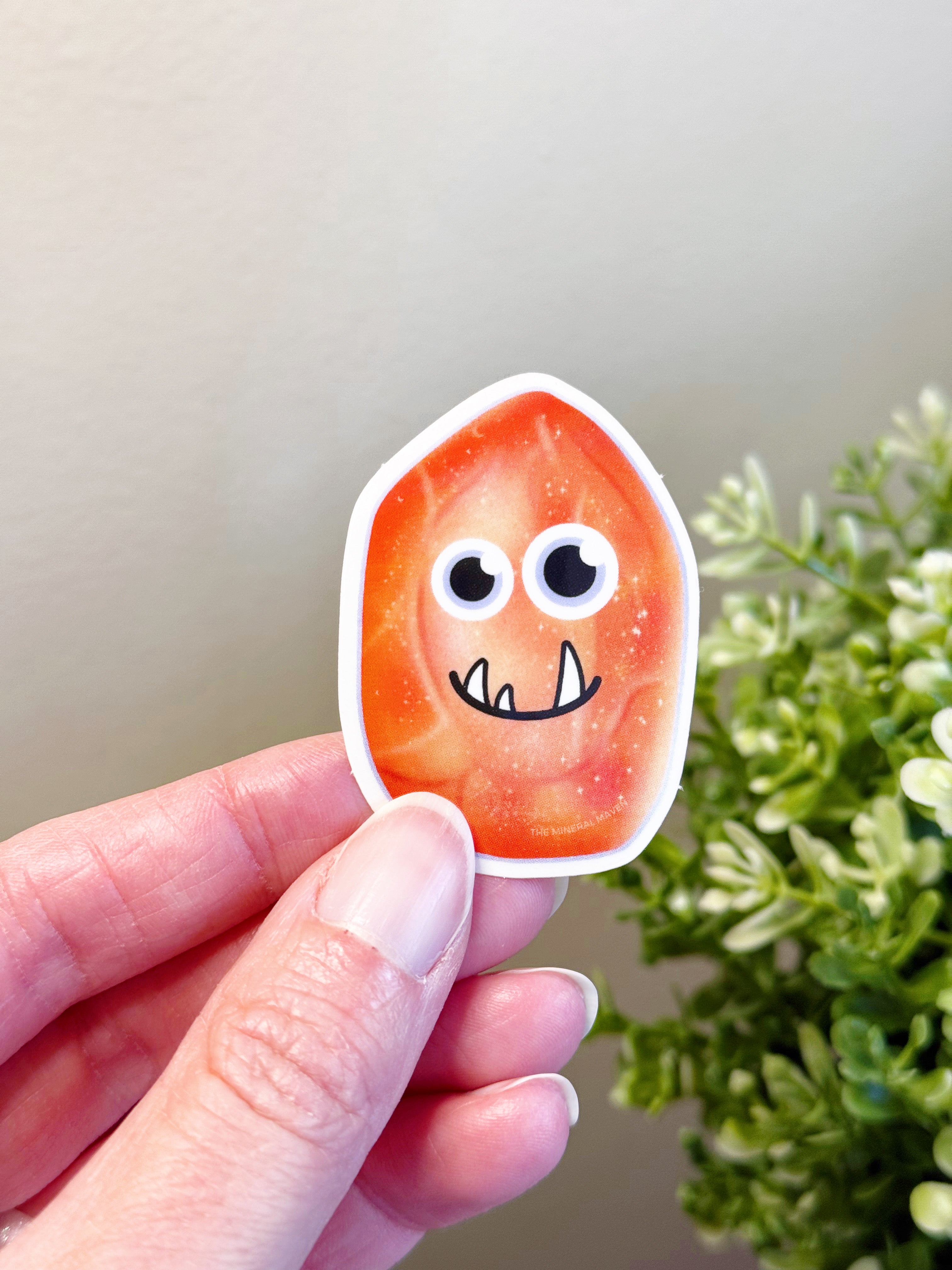 CRYSTAL MONSTER STICKERS - crystal monsters, energy tool, merch, recently added, spring things, sticker - The Mineral Maven