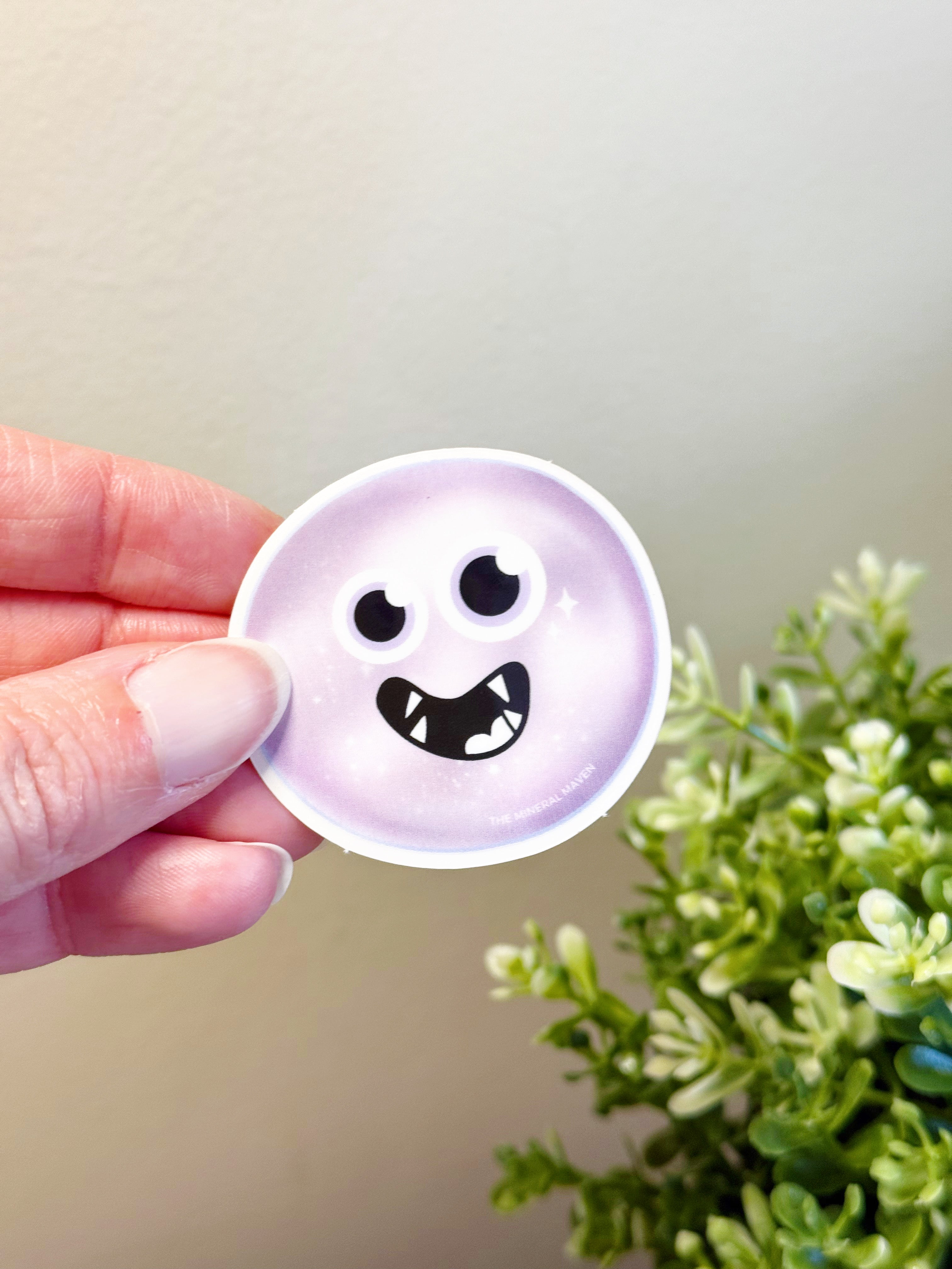CRYSTAL MONSTER STICKERS - crystal monsters, energy tool, merch, recently added, spring things, sticker - The Mineral Maven