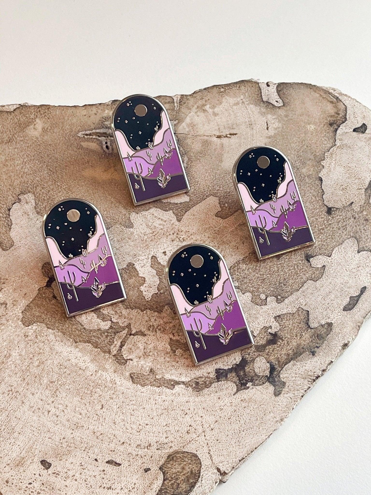 DESERT PORTAL PIN - 33 bday, 444 sale, birthday, Black Friday sale, desert portal, enamel pin, energy tool, holiday sale, merch, new year sale, pin, spring cleaning sale, sticker, tucson - The Mineral Maven