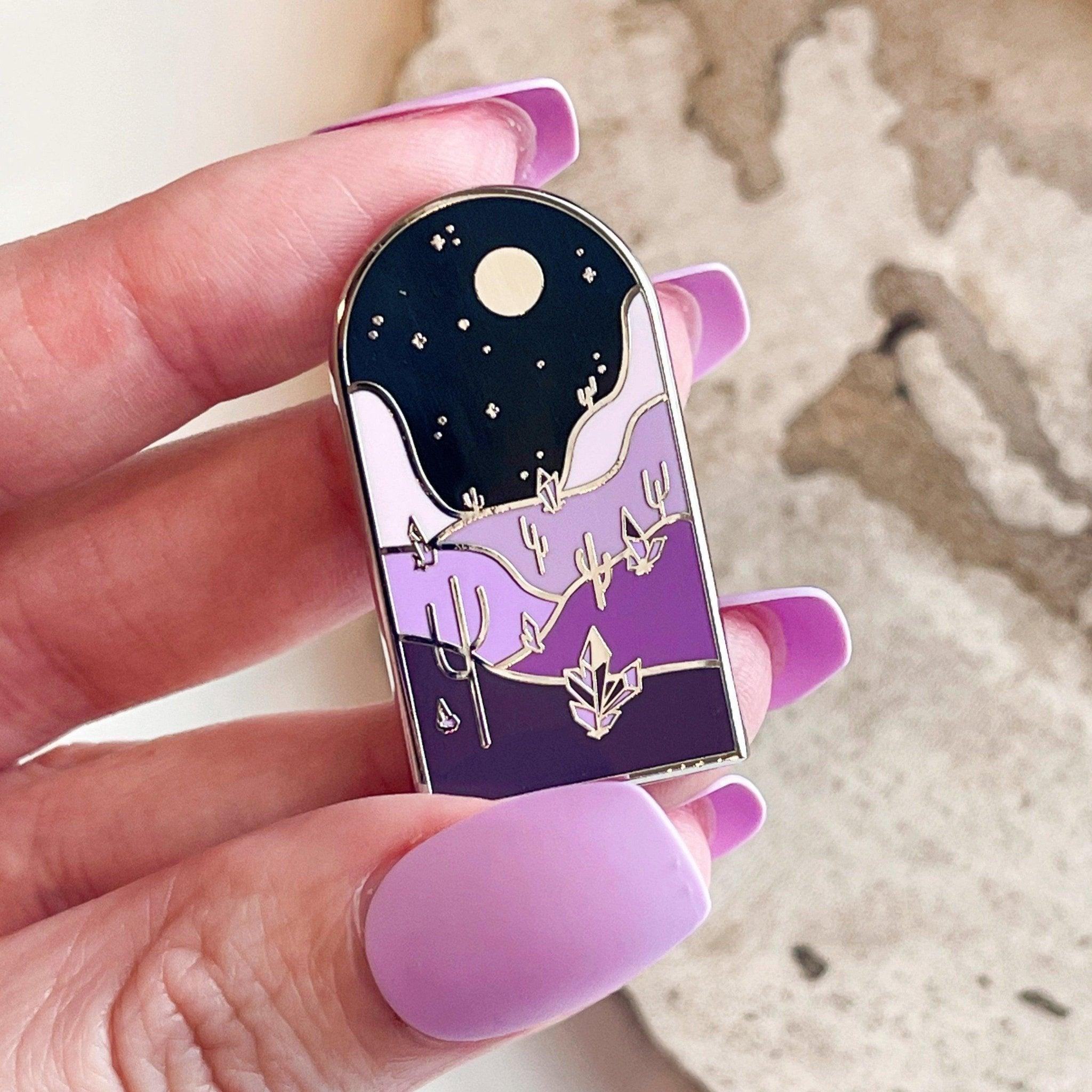 DESERT PORTAL PIN - 33 bday, 444 sale, birthday, Black Friday sale, desert portal, enamel pin, energy tool, holiday sale, merch, new year sale, pin, spring cleaning sale, sticker, tucson - The Mineral Maven