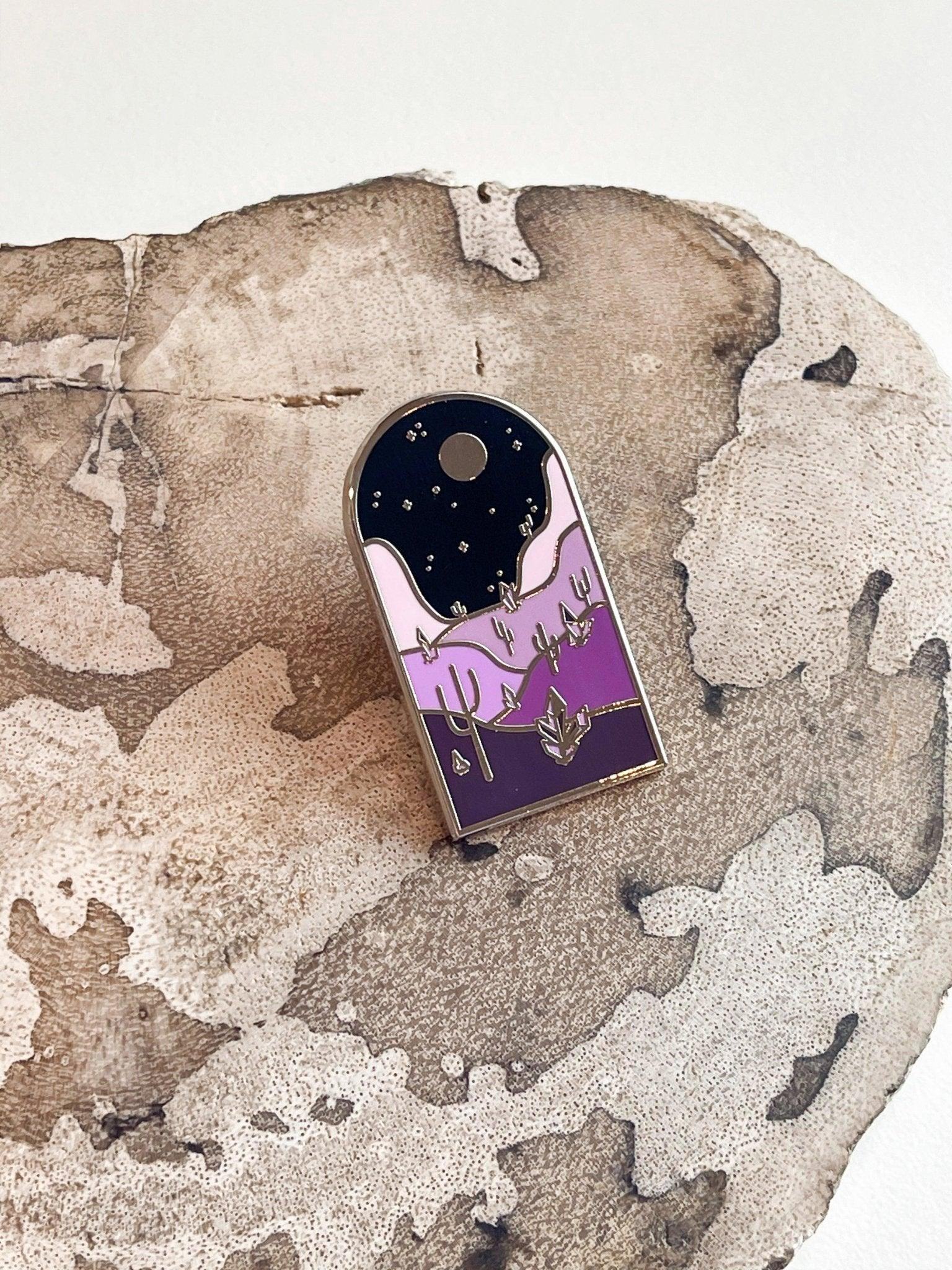 DESERT PORTAL PIN - 33 bday, 444 sale, birthday, Black Friday sale, desert portal, enamel pin, energy tool, holiday sale, merch, new year sale, pin, spring cleaning sale, sticker, tucson - The Mineral Maven