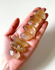 'DREAMCOAT' STRIATED QUARTZ POINT - RAW - Black Friday sale, dreamcoat, dreamcoat lemurian, emotional support, lemurian, raw crystal, raw point, raw stone, rough crystal, Rough Stone - The Mineral Maven
