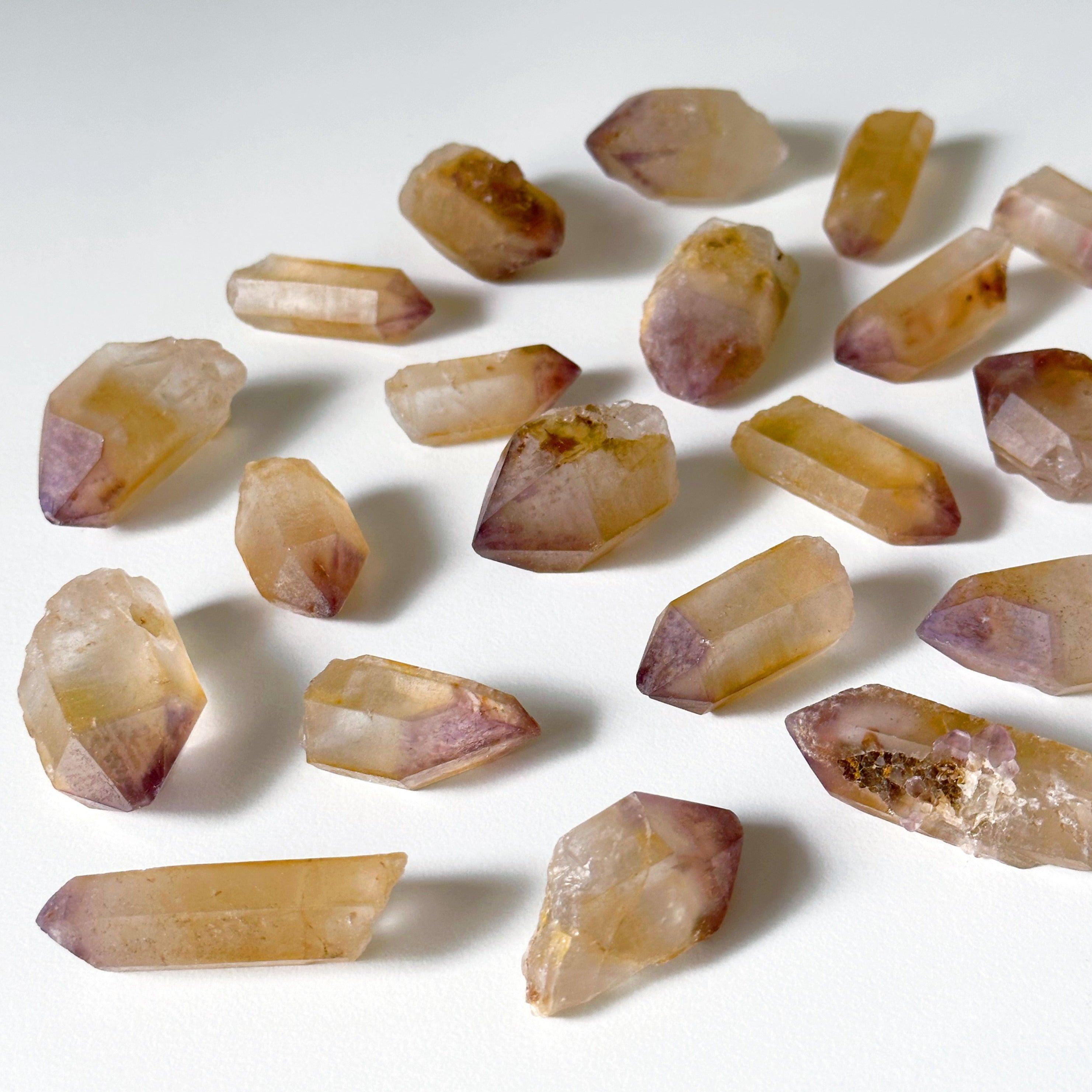 'DREAMCOAT' STRIATED QUARTZ POINT - RAW - dreamcoat, dreamcoat lemurian, emotional support, lemurian, raw crystal, raw point, raw stone, recently added, rough crystal, Rough Stone - The Mineral Maven