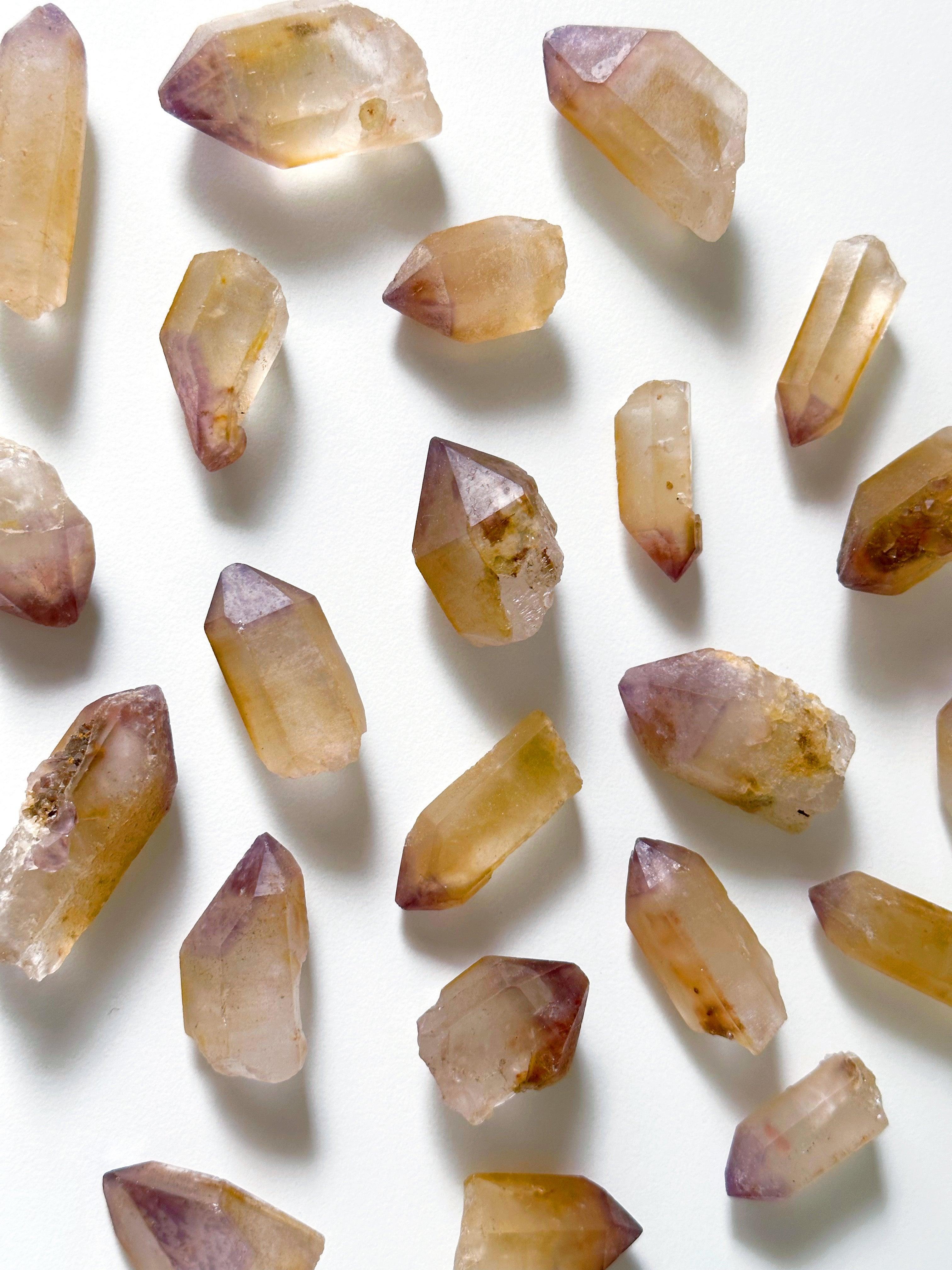 'DREAMCOAT' STRIATED QUARTZ POINT - RAW - dreamcoat, dreamcoat lemurian, emotional support, lemurian, raw crystal, raw point, raw stone, recently added, rough crystal, Rough Stone - The Mineral Maven