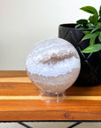 DRUZY AGATE SPHERE 1 - agate, Black Friday sale, druzy agate, googly agate, googly eye, googly eye agate, one of a kind, sphere, statement piece - The Mineral Maven