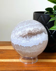 DRUZY AGATE SPHERE 1 - agate, Black Friday sale, druzy agate, googly agate, googly eye, googly eye agate, one of a kind, sphere, statement piece - The Mineral Maven