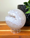 DRUZY AGATE SPHERE 1 - agate, Black Friday sale, druzy agate, googly agate, googly eye, googly eye agate, one of a kind, sphere, statement piece - The Mineral Maven