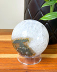 DRUZY AGATE SPHERE 11 - agate, druzy agate, googly agate, googly eye, googly eye agate, one of a kind, sphere, statement piece - The Mineral Maven
