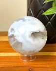 DRUZY AGATE SPHERE 12 - agate, Black Friday sale, druzy agate, googly agate, googly eye, googly eye agate, one of a kind, sphere, statement piece - The Mineral Maven