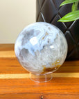 DRUZY AGATE SPHERE 12 - agate, Black Friday sale, druzy agate, googly agate, googly eye, googly eye agate, one of a kind, sphere, statement piece - The Mineral Maven
