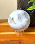 DRUZY AGATE SPHERE 12 - agate, Black Friday sale, druzy agate, googly agate, googly eye, googly eye agate, one of a kind, sphere, statement piece - The Mineral Maven