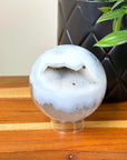 DRUZY AGATE SPHERE 12 - agate, Black Friday sale, druzy agate, googly agate, googly eye, googly eye agate, one of a kind, sphere, statement piece - The Mineral Maven