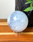 DRUZY AGATE SPHERE 16 - agate, Black Friday sale, druzy agate, googly agate, googly eye, googly eye agate, one of a kind, sphere, statement piece - The Mineral Maven