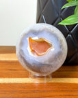 DRUZY AGATE SPHERE 17 - agate, Black Friday sale, druzy agate, googly agate, googly eye, googly eye agate, one of a kind, sphere, statement piece - The Mineral Maven
