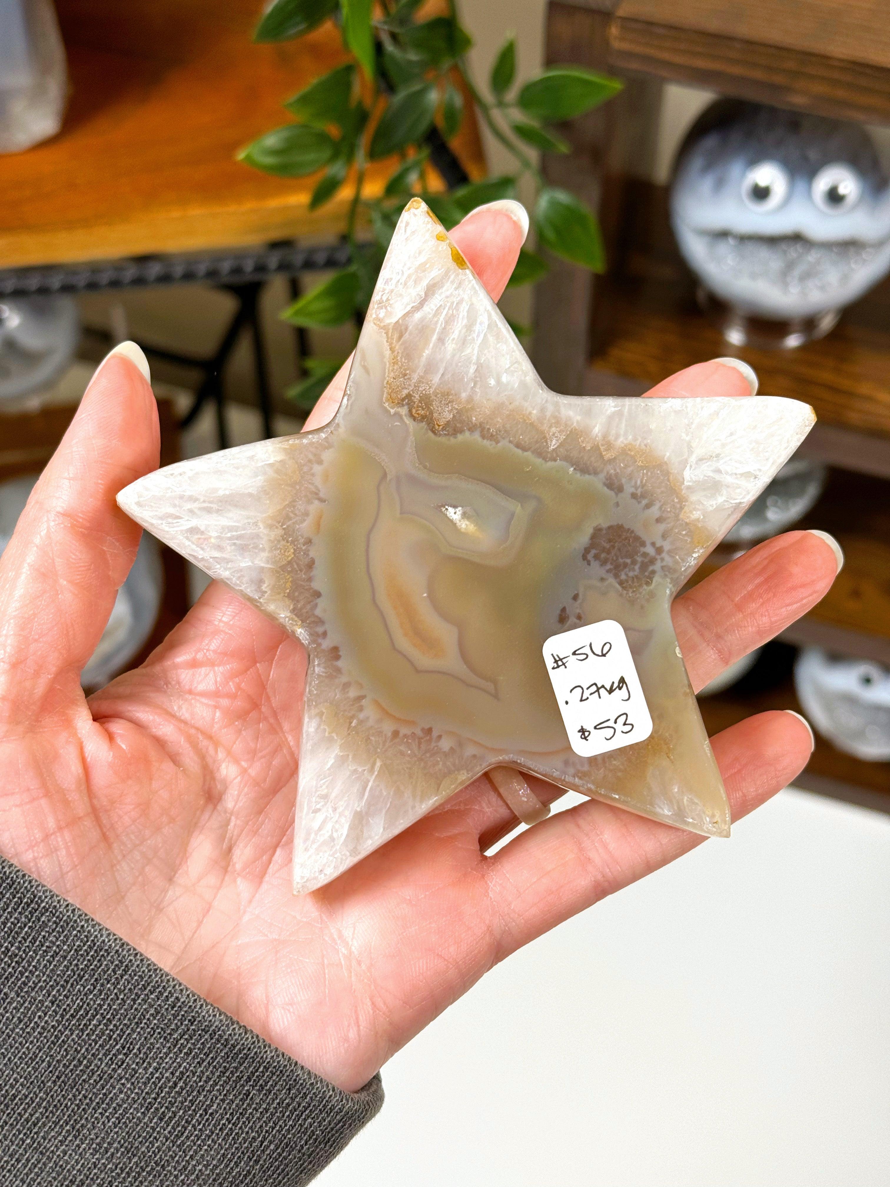 DRUZY AGATE STAR 4 - agate, Black Friday sale, druzy agate, googly agate, googly eye, googly eye agate, one of a kind, star, statement piece - The Mineral Maven