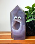 DRUZY AGATE TOWER 8 - agate, druzy agate, googly agate, googly eye, googly eye agate, one of a kind, point, statement piece, tower - The Mineral Maven