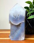DRUZY AGATE TOWER 9 - agate, druzy agate, googly agate, googly eye, googly eye agate, one of a kind, point, statement piece, tower - The Mineral Maven