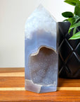 DRUZY AGATE TOWER 9 - agate, druzy agate, googly agate, googly eye, googly eye agate, one of a kind, point, statement piece, tower - The Mineral Maven